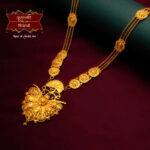 Premium Gold Plated Agomoni Chatai Necklace with Earrings