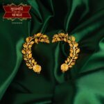 Premium Gold Plated Agomoni Chatai Necklace with Earrings
