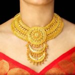 Premium Gold Plated Kamalika Necklace with Earrings