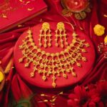 Premium Gold Plated Parbati Necklace with Earrings